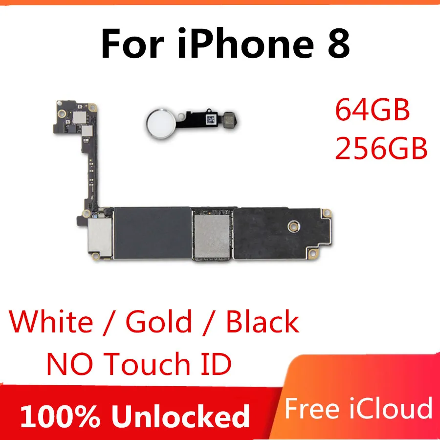 100% оригинальная разблокированная материнская плата для iphone 8 4 7 дюйма с/без