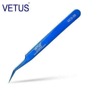 VETUS SA серии нержавеющая сталь Сверхтонкий Высокоточный антимагнитный антикислотный Пинцет Pro Инструмент для наращивания ресниц - Цвет: 5B-Bright Blue