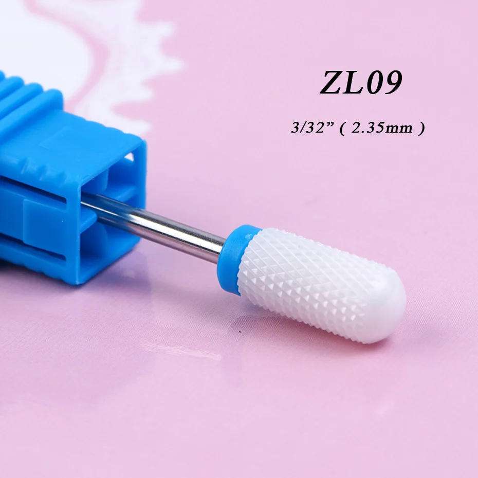 ZL09 1 шт. керамические фрезы для электрических ногтей сверла алмазные фрезы твердосплавные фрезы УФ-гель для удаления маникюрных инструментов BEZL01-25 - Цвет: ZL09