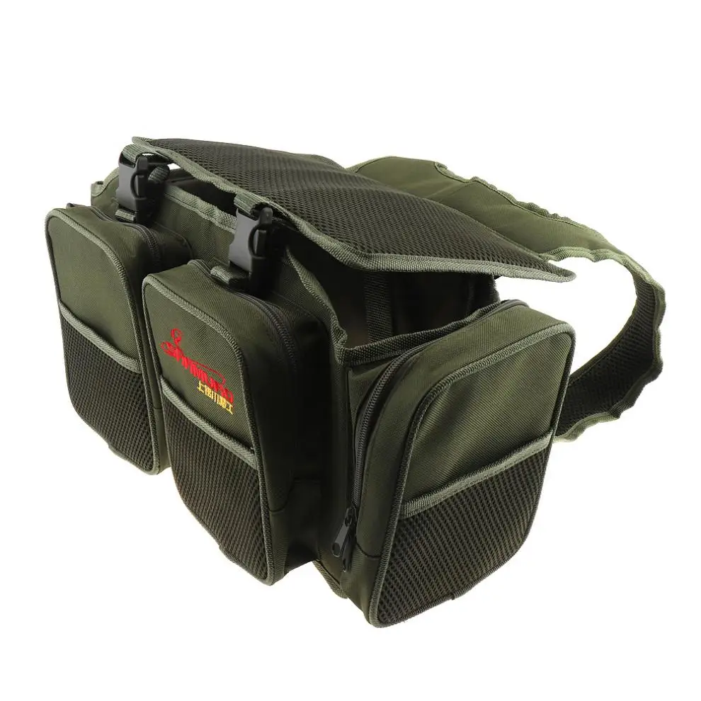 Многофункциональная сумка для рыбалки нейлоновая ткань армейский зеленый