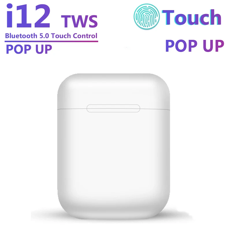 i12, TWS, беспроводные, Bluetooth 5,0, наушники, спортивные, с защитой от пота, наушники, сенсорные, портативные, наушники для i10, i20, TWS, i30, i60, i80