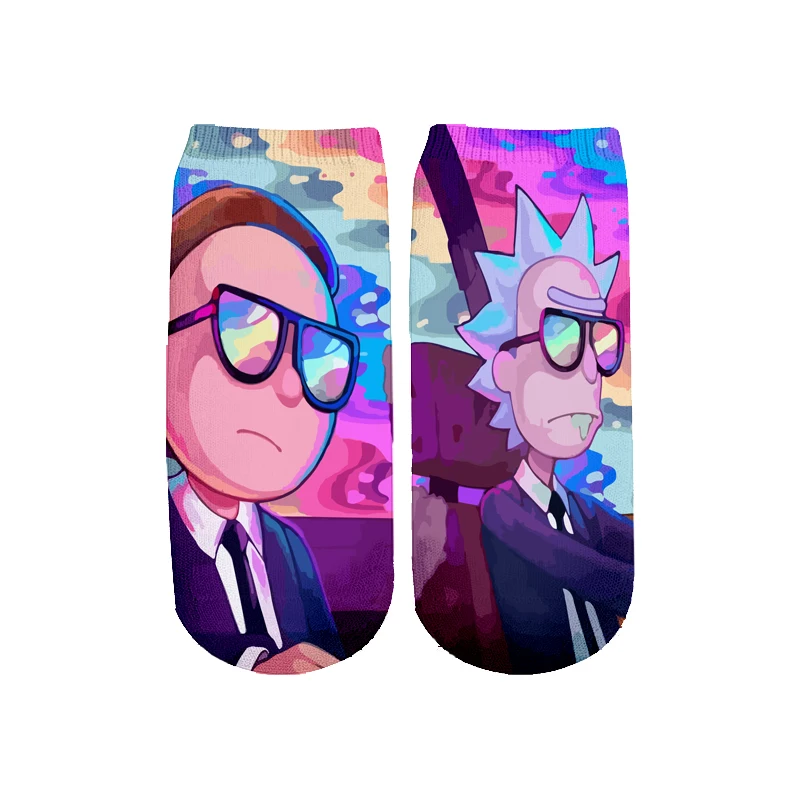 3 Новейшие Rick and Morty 3D печатных мультфильм милые короткие носки для мужчин женщин harajuku корейские носки RS-007 - Цвет: 3