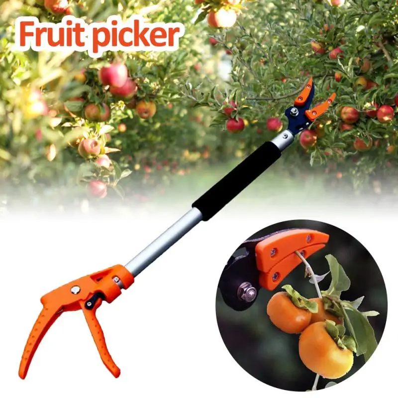

0.6m Extra Long Telescopic Pruning And Hold Bypass Pruner Max Cutting 1/2 Inch Fruit Picker Tree Cutter Garden Tools Supplies