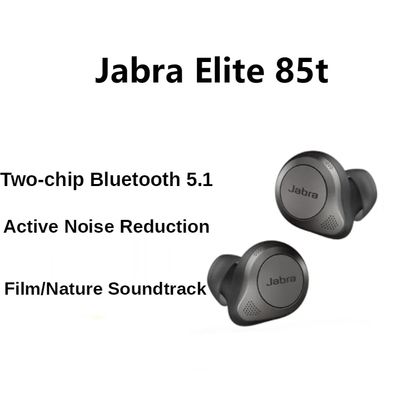 

Jabra Elite 85t Active Noise Reduction TWS Earphone Bluetooth 5.1 ANC Earphone Hands-Free Sport Headset