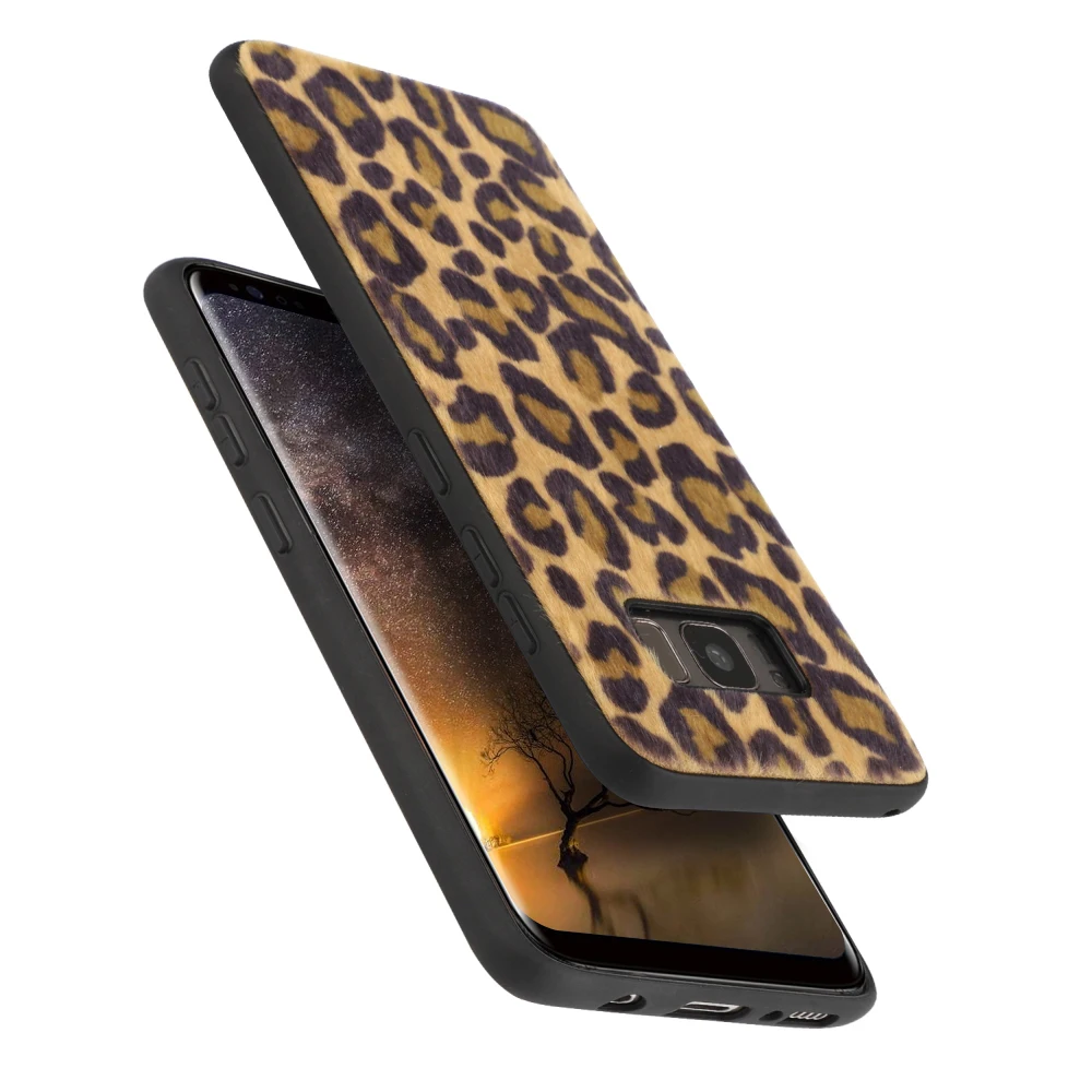 L-FADNUT роскошный Леопардовый пушистый чехол для Samsung Note8 Note9 милый меховой
