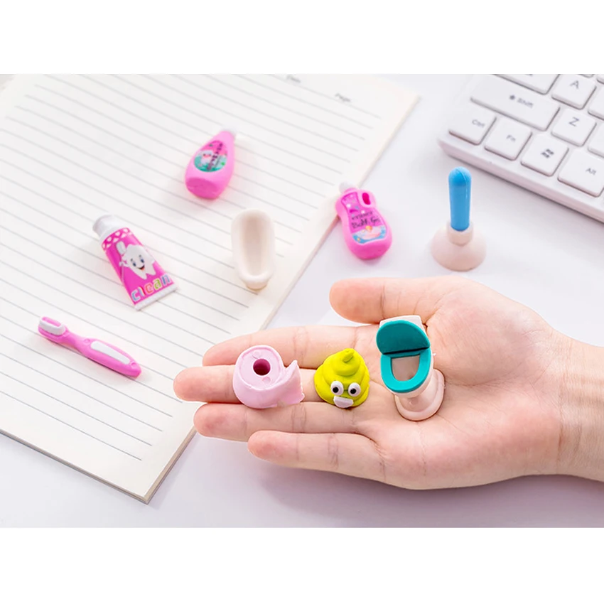 1 компл./лот милый игровой Ванная комната серии ластик стирательная резинка