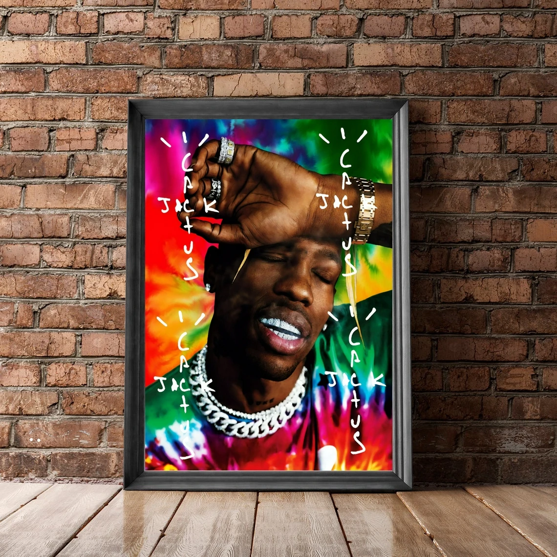 

Трэвис Скотт музыкальный альбом холст постер искусство хип-хоп рэпер Поп-музыка звезда дом картины для украшения стен (без рамки)