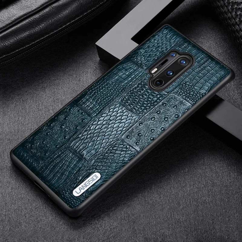 

LANGSIDI Luxury Leather phone case For Oneplus 8T 7T 9 Pro 6 6T 5T 9R Shockproof back cover For One Plus 8 T 6T 7T 6 fundas