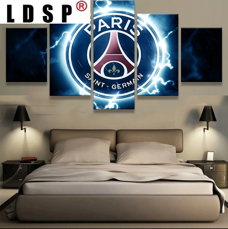 

LDSP холст Современная живопись Гостиная настенный постер рамки модульная печать 5 панелей футбольный Спорт клубный декор картины
