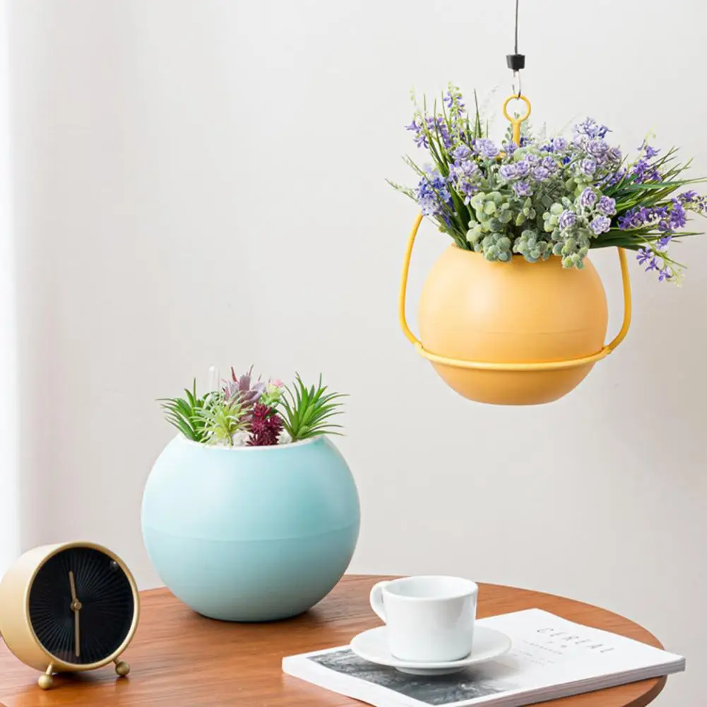 

Plastic Special Non-easy Broken Hanging Flowerpot No Burr Wall Planter Stable Patio Decor