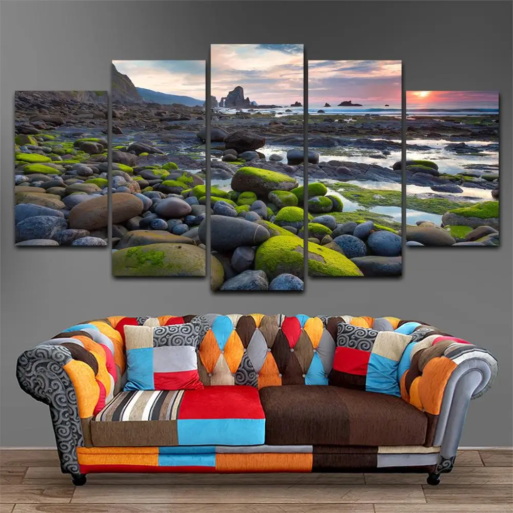 

Drop shipping 5 Panel Wall Art Pictures Canvas Painting abstract canvas poster painting decoration for living room LW318