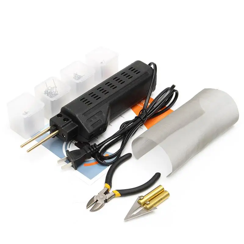 Hot Stapler 220-250V Staples Welder Machine Car Bumper Plastic Welding Torch Fairing Auto Body Tool 0.6/0.8mm + 200 |