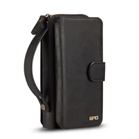 luxury zipper multi wallet leather case for iphone 12 13 mini 11 pro x xr xs 6s 7 8 plus max magnet phone cover handbag