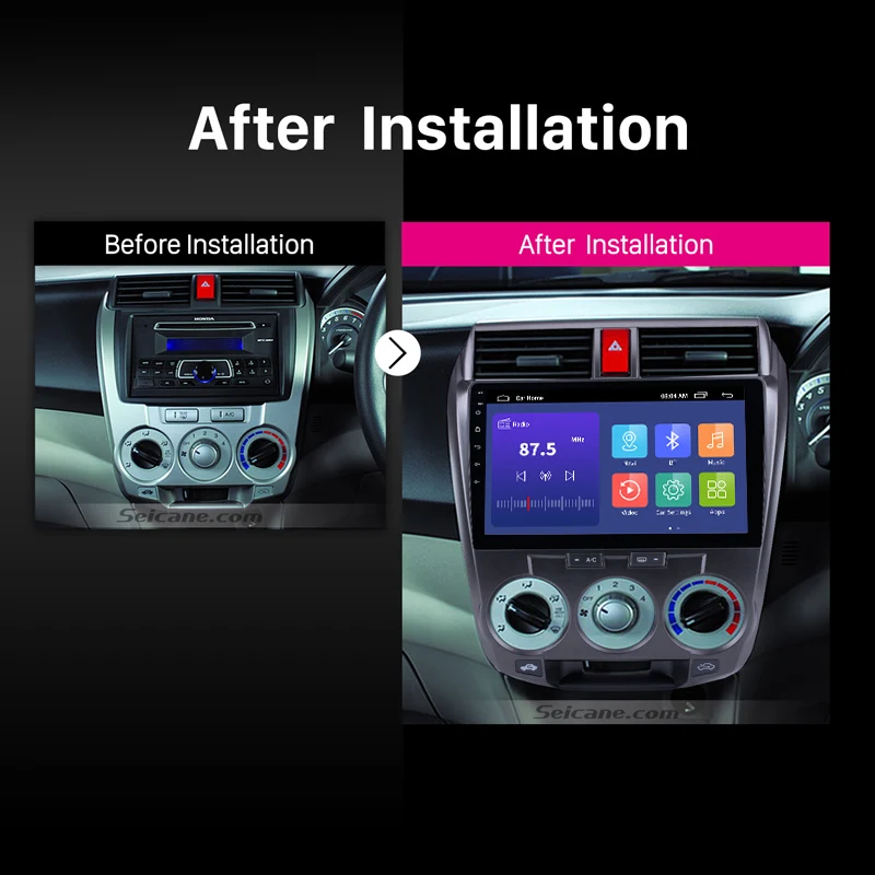 Seicane Android 10 для 2011-2013 2014 2015 2016 Honda CITY 2DIN 1 &quotавтомобильный радиоприемник