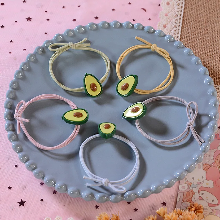 Модный маленький свежий браслет цепочка для волос с авокадо девушек