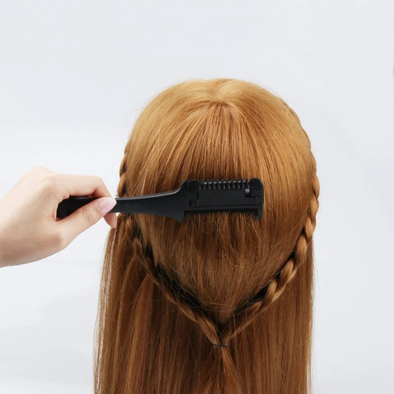 1pc Hair Cutting Comb Black Handle Brushes with Razor Blades Thinning Trim mini Salon DIY Styling Tools | Красота и здоровье