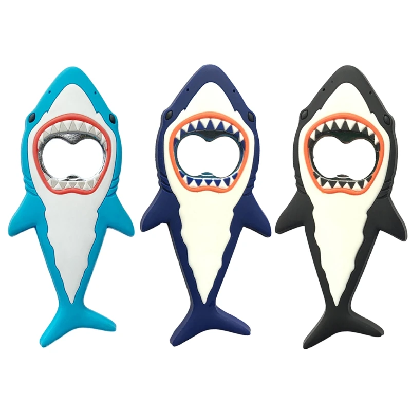 Магнитный силиконовый металлический Открыватель для бутылок в форме акулы не