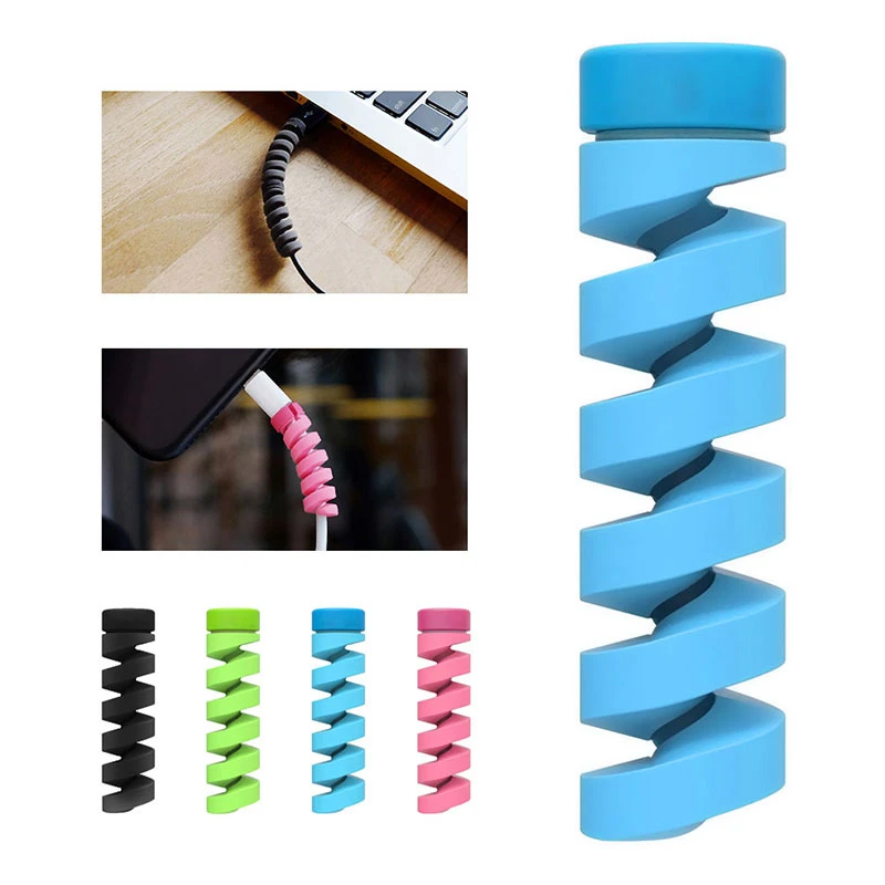 12 шт. спиральный кабель протектор линии передачи данных силиконовый моталка