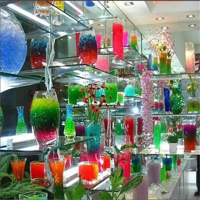 

Hot Selling Pearl Shaped Crystal Soil Water Beads Mud Grow Magic Jelly Balls Kid Children Toy Home Decor Hydrogel Water Beads