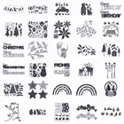 Домик в лесу Ho, Рождественский, зимний, 3D, снежный шар, ветки, уличный фонарь, радужные формы для рукоделия, скрапбукинга, открыток