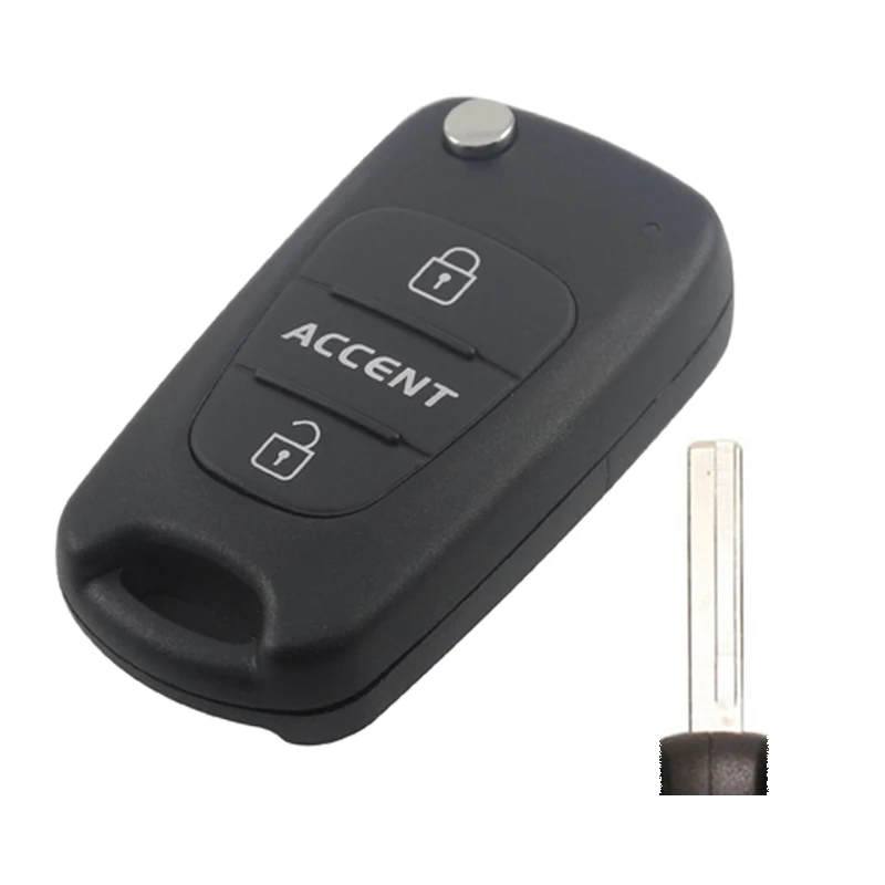 Accent HY20R Jingyuqin откидной Складной Дистанционный Автомобильный ключ оболочки для Kia K2 K3 K5 Picanto Ceed Cerato Sportage Rio 3 Soul hyundai IX20 3 BTNS KeyCase - Цвет: Accent HY20R