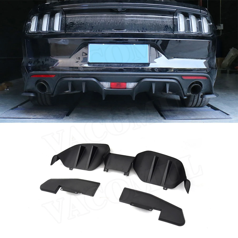 Углеродного волокна или PP Материал задний бампер спойлер диффузор для Ford mustang 2015