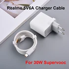 Супер зарядное устройство Realme, 30 Вт, EU адаптер 6A Supervooc Type C, кабель для зарядки VOOC Realme X50 6 7 Pro Q5 X50m V5 X2 X3 XT 730G X 6S