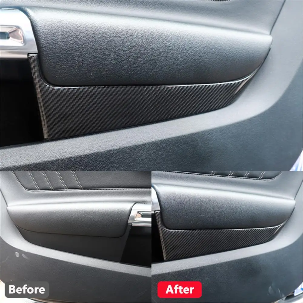 

Door Panel Front Rear Seat Anti-kick Sticker Cover Trim Decoration for Ford Mustang 2018 2019 2020 Car Interior Accessories