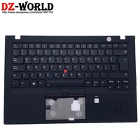 new original c cover shell palmrest upper case with latin spain backlit keyboard for thinkpad x1 carbon 6th gen laptop 01yr551