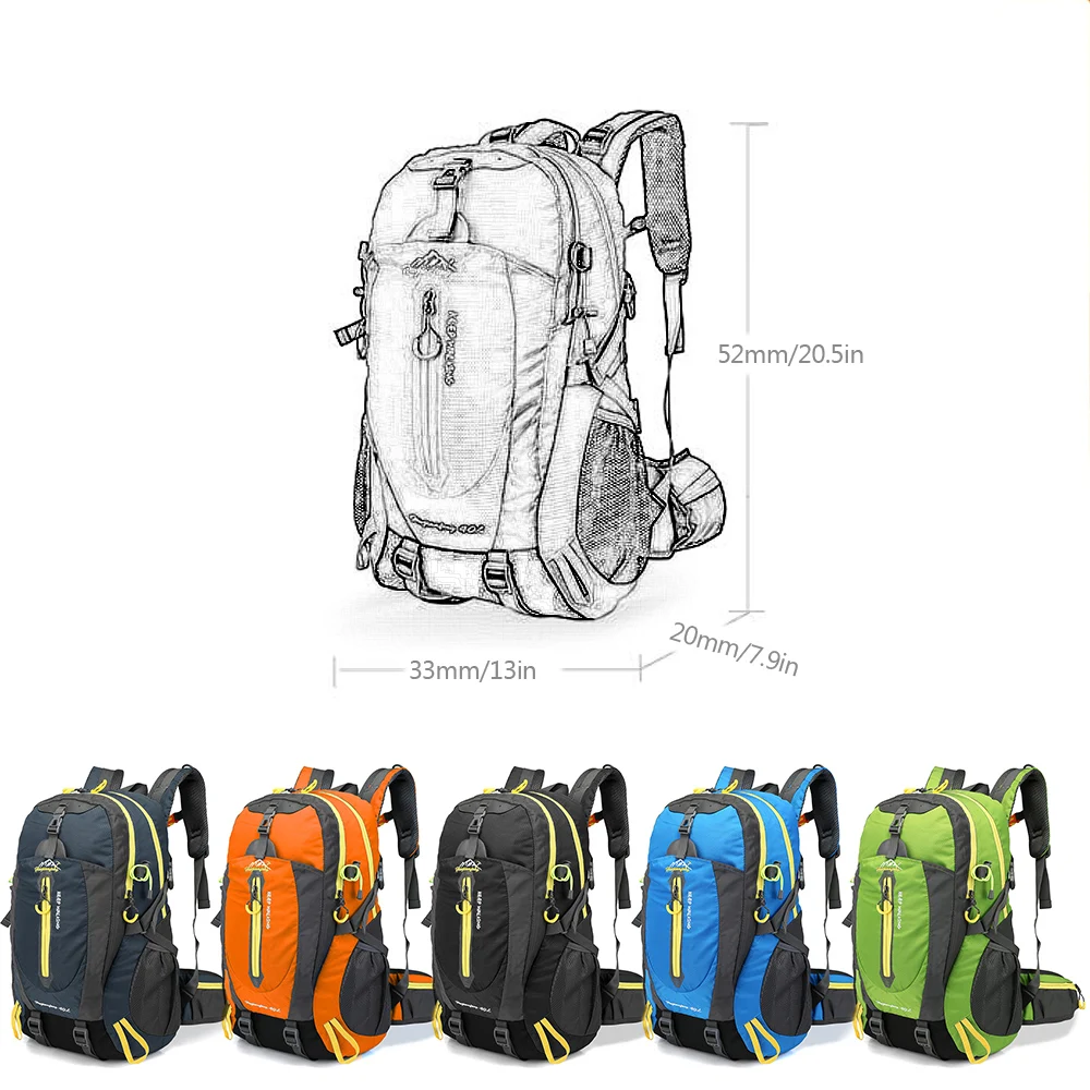 Горячая 40 л водостойкий открытый рюкзак походная сумка туристический походный