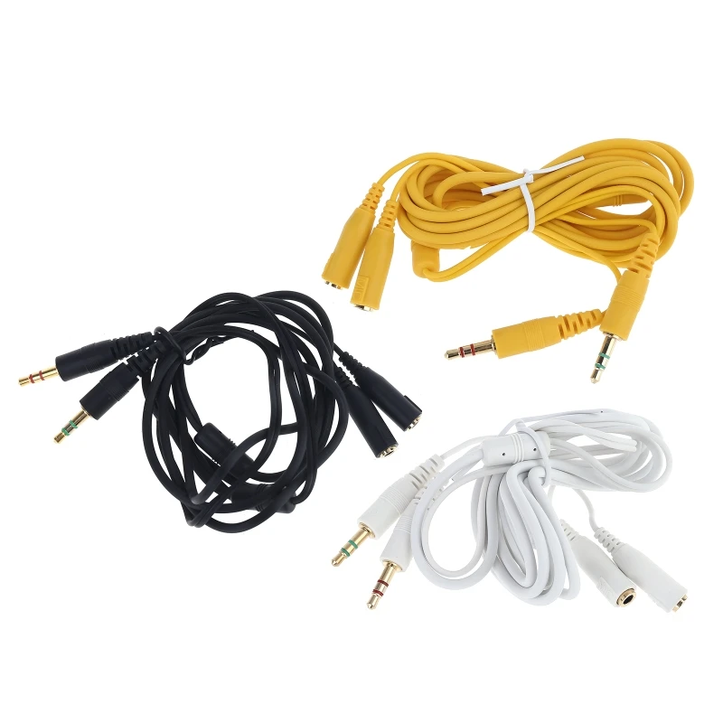 

Extension Cable headset extend cord for steelseries siberia v2 gaming headphone length 2m with 3.5 mm headphone splitter