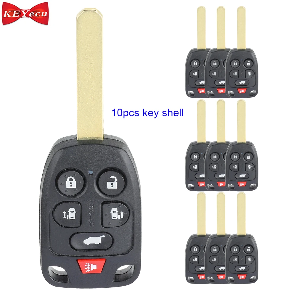 KEYECU 10 шт. для Honda Odyssey 2011 2012 2013 2014 Пульт дистанционного ключа оболочки чехол Брелок