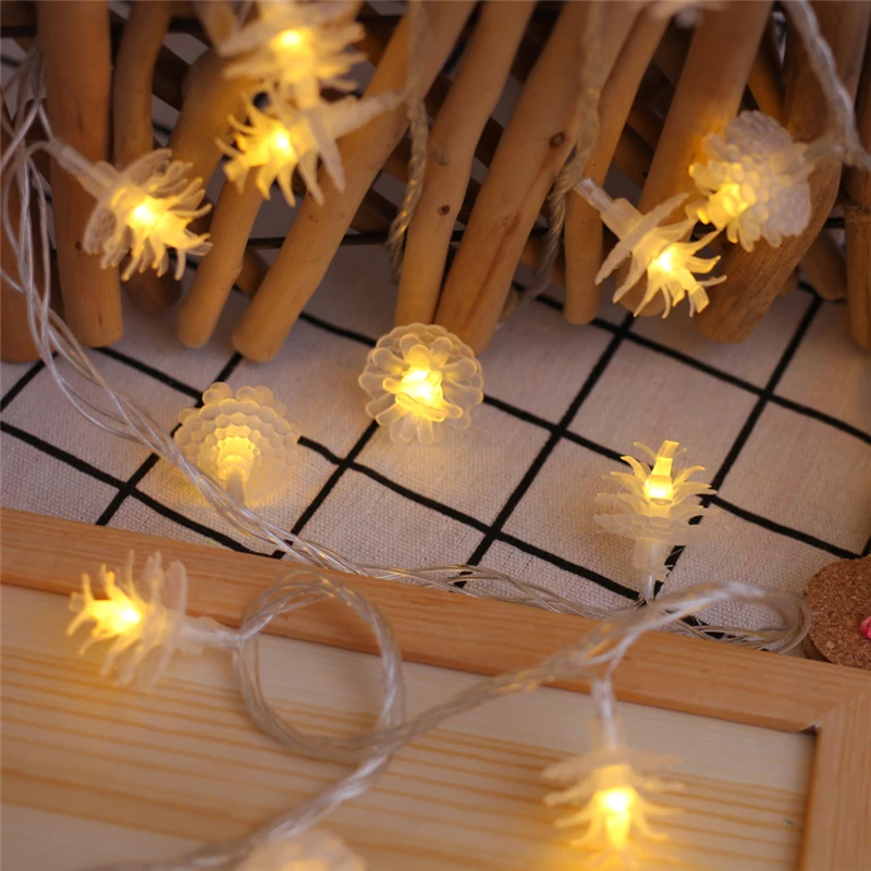 USB гирлянда для отдыха и сказочный светодиодный гирлянды 2 5 м 20 сосновая шишка