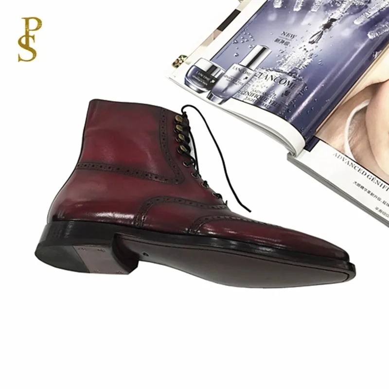 Мужская обувь из воловьей кожи импортируется Франции на итальянской подошве