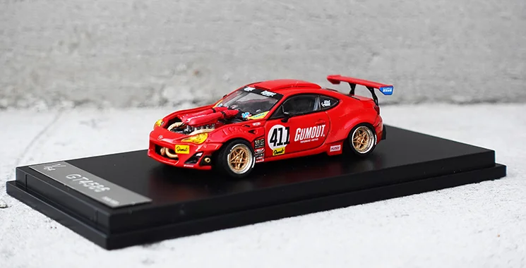 

В наличии 1:64 литая супер гоночная 86 GT модификация 4586GT LB 458 Gumout красного цвета SEMA Toyota масштабная модель автомобиля в декабре 2021