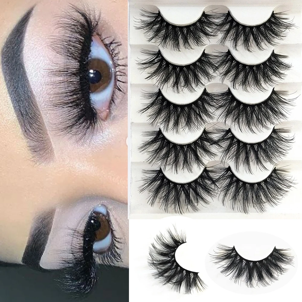 5/8 пар/компл. 3D ресницы серо-коричневого цвета Красота макияж Faux Cils maquiagem