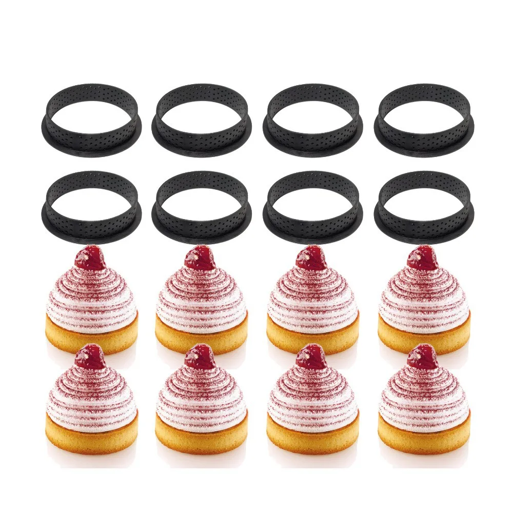 Набор колец для выпечки кольцо торта ПЕРФОРИРОВАННОЕ мини кольца из