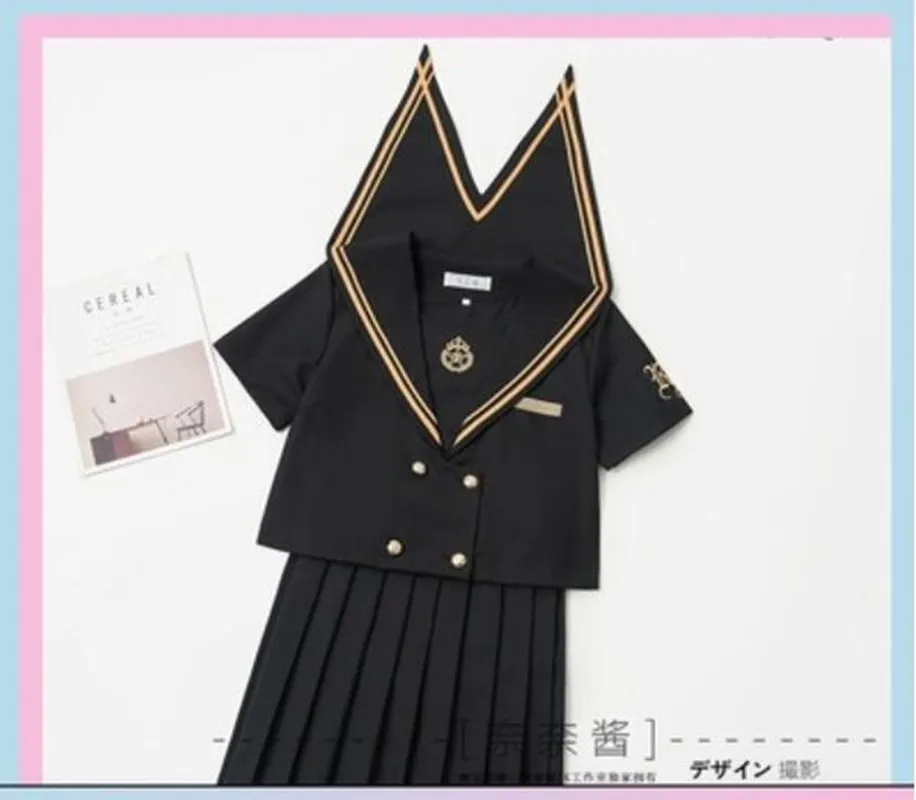 Однобортная школьная форма Jk милая девушка повседневный матросский костюм