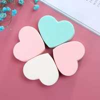4pcslot makeup sponge heart shaped candy color puff blending face flawless foundation cream blending cosmetic powder puff