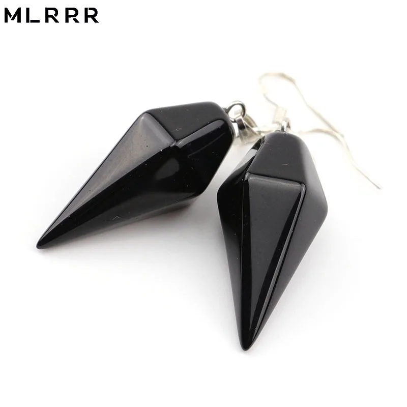 MLRRR Винтажный Классический Романтический Черный Природный камень капли воды