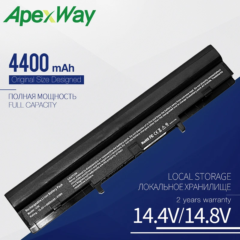 Apexway A42 U36 Аккумулятор для ноутбука ASUS U32 U32U U36J U36JC U36S U36SD U36SG U44 U44S U82 U84|Аккумуляторы
