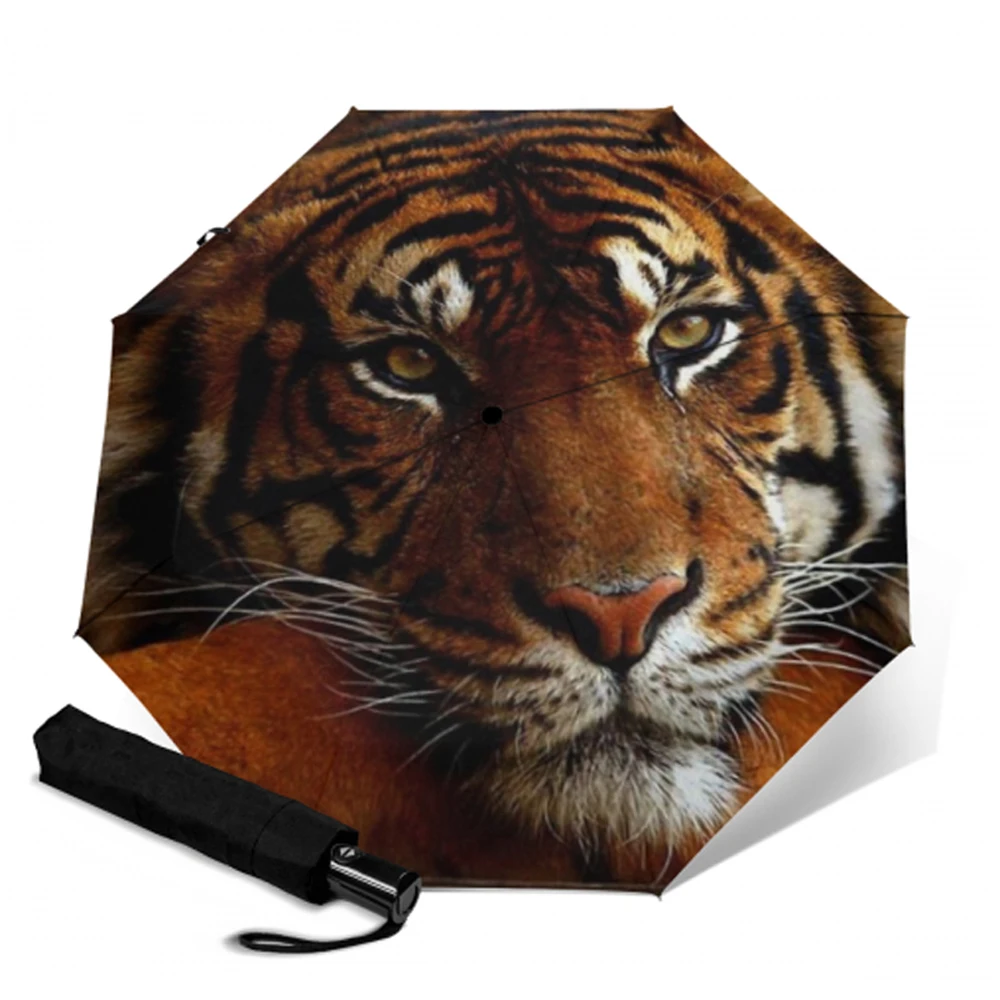 Складной зонтик с матовой ручкой компактный складной от дождя и солнца