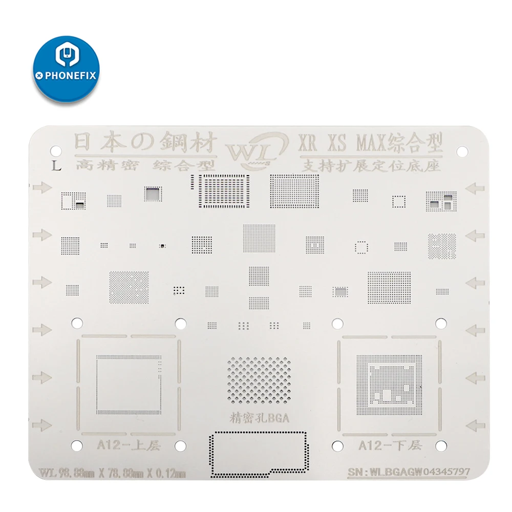 Реболлинг трафареты все IC чипы NAND cpu BGA трафареты пайки шаблон для iPhone 5-XSMAX Оловянная посадочная сеть