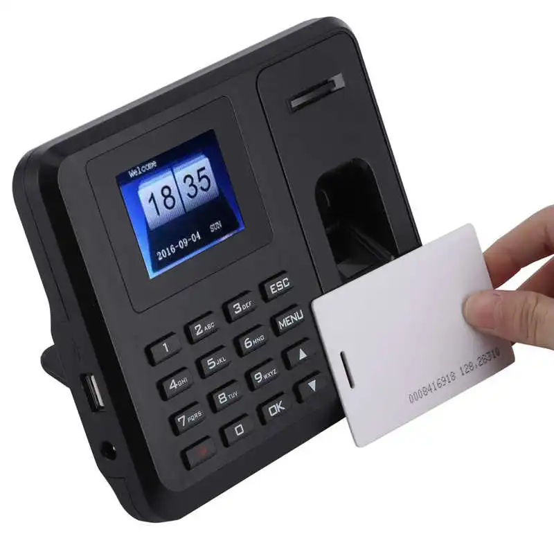 

Time Attendance Time Clock Fingerprint Time Recorder with Installation Screw Pack for Employee for Office