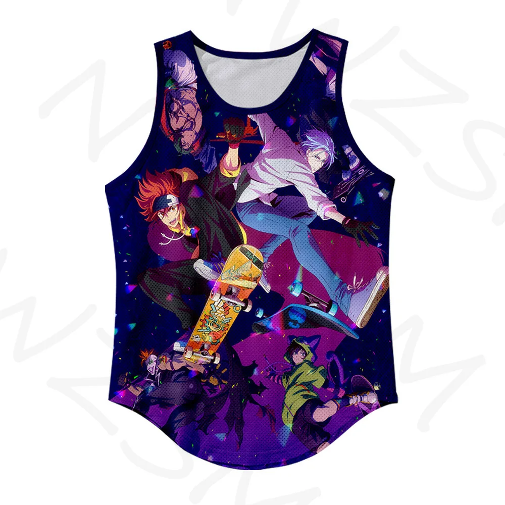 

2021New sk8 the Infinity Mesh breathable digital printing casual loose sports vest animation vest SK