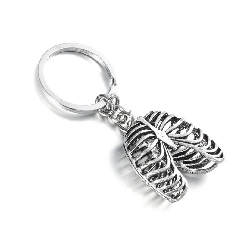 Модный брелок в стиле панк человеческая клетка рубчик подвеска-кольцо цепочка