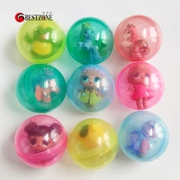 3pcs 75mm plastic capsule toys 2 95 inch transparency surprise balls with different figure toys mini dolls for vending machine