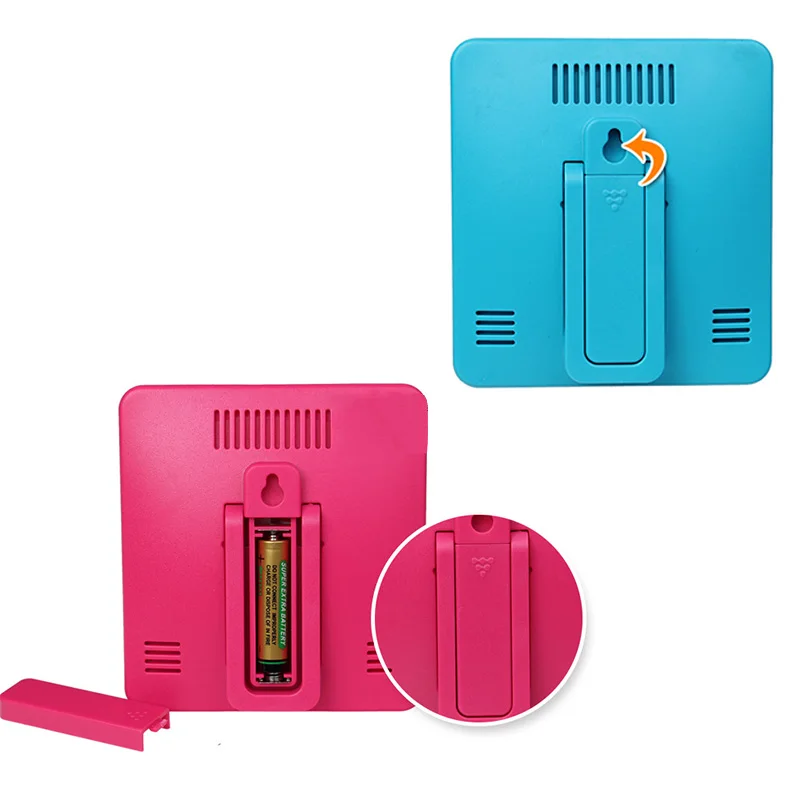 1PCS Digital Thermometer Hygrometer Meter Indoor Smile Face Temperature Humidity Monitor Date Time Display With Clock 4 Colors |