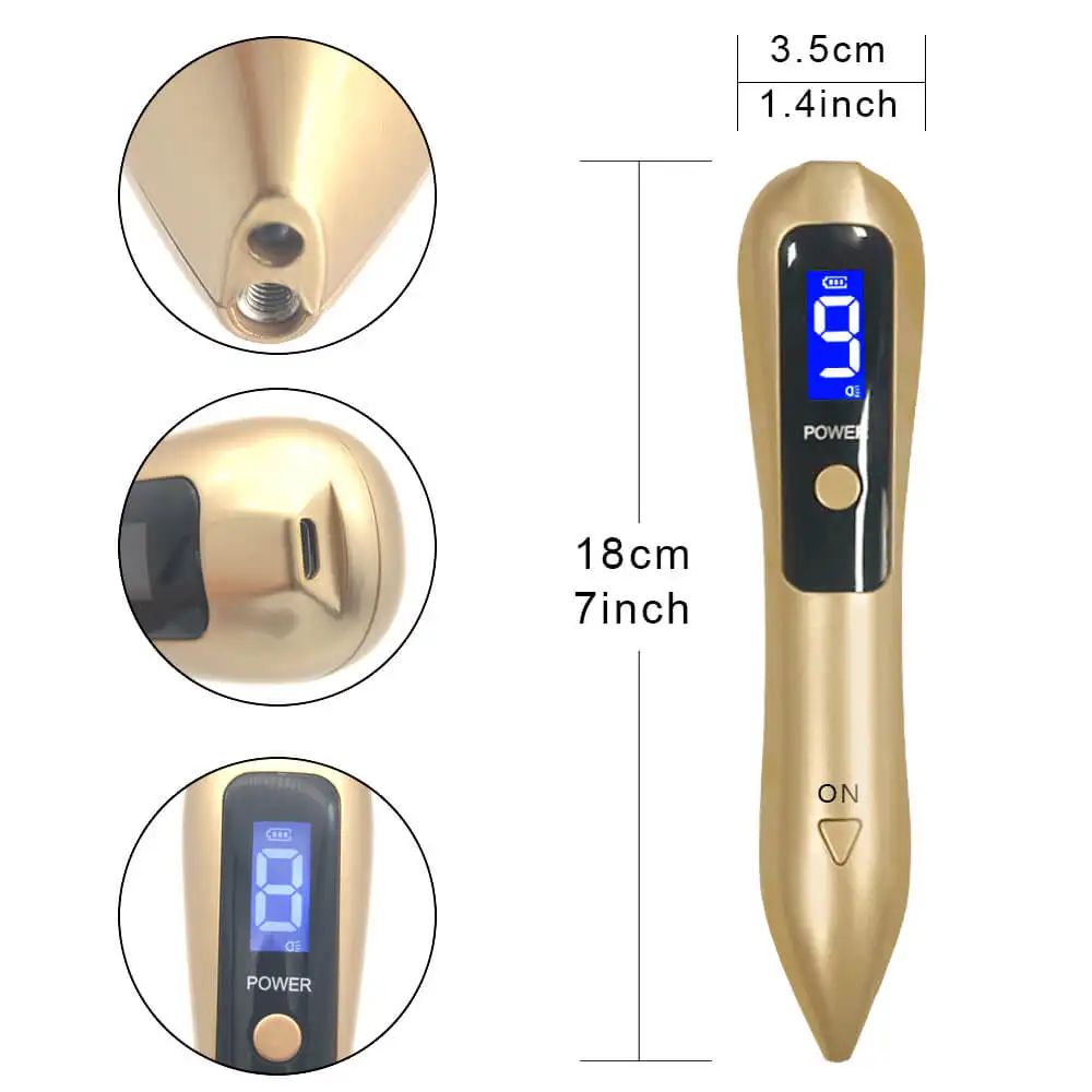 9 Level Spot Mole Removal Pen LED Plasma freckle Skin Tighenting Remover Wart Tag Tattoo Device | Красота и здоровье