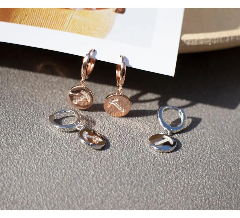 Серьги из стерлингового серебра 925 пробы модный набор циркония молоток